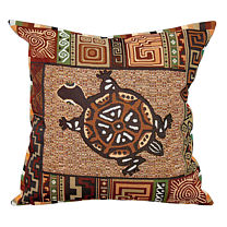 Гобеленовый декоративный чехол для подушки «Черепаха»