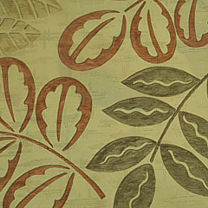 Ткань с термопечатью «Листья на бежевом фоне»